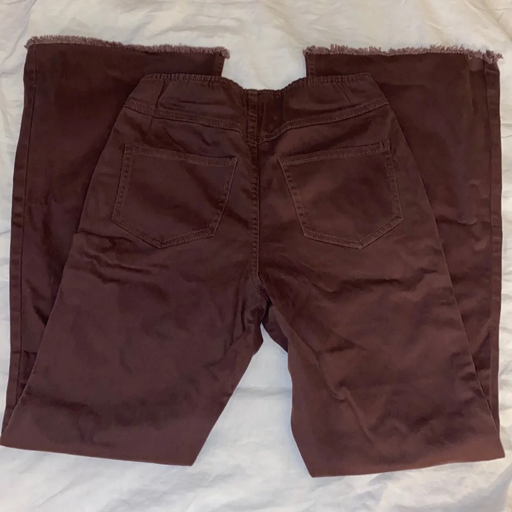 Flare denim pants | size 5 | brown-plum - Picture 1 of 8